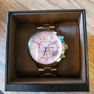 Michael Kors Bradshaw Gold and Pink Watch
